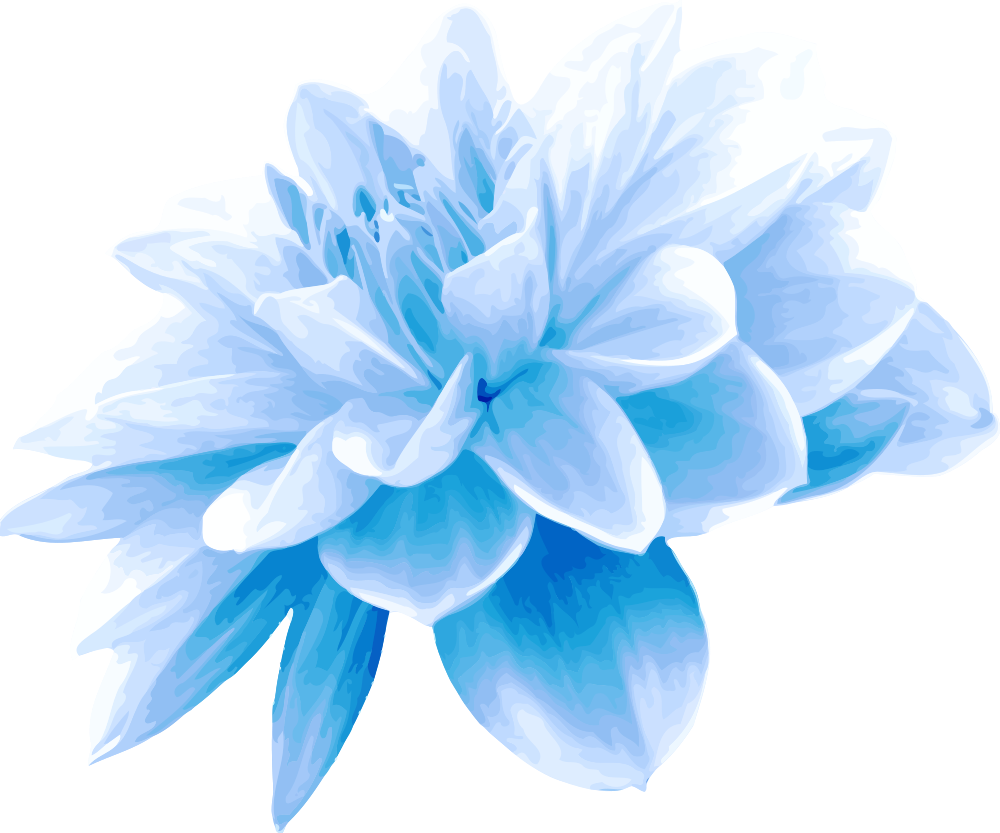 OnlineLabels Clip Art - Blue flower